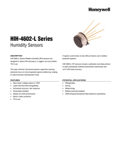 HIH-4602-L Series Humidity Sensors