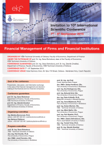 Financial Management of Firms and Financial Institutions - EKF