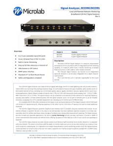 Signal Analyzer, DCC590/DCC591