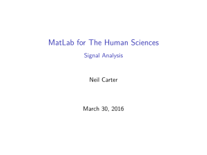 MatLab for The Human Sciences