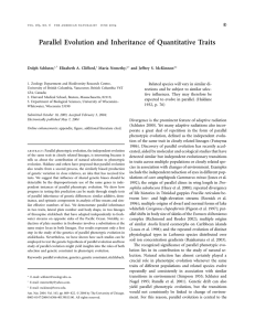 Parallel Evolution and Inheritance of Quantitative Traits