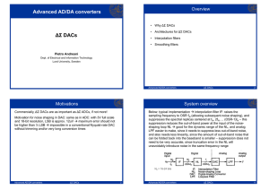ΔΣ DACs Advanced AD/DA converters