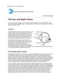 The Eye and Night Vision