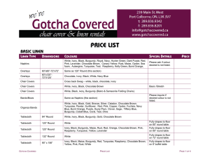 price list - Gotcha Covered