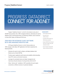 Data Sheet: Progress DataDirect Connect for ADO.NET providers