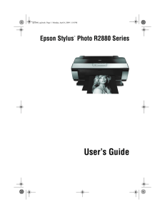 Epson Stylus Photo R2880 - User`s Guide