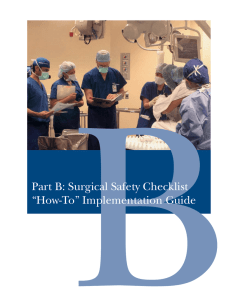 Part B: Surgical Safety Checklist “How