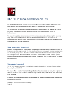 HL7 FHIR® Fundamentals Course FAQ
