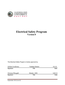 Electrical Safety Program - California State University, East Bay