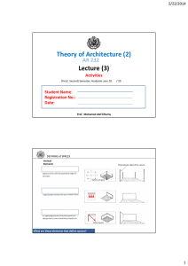Lecture (3) Theory of Architecture (2)