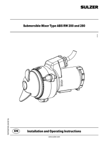 Submersible Mixer Type ABS RW 200 and 280 Installation and