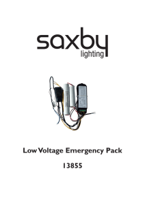 Low Voltage Emergency Pack 13855