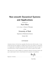 Non-smooth Dynamical Systems and Applications