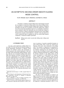 an asymptotic second-order smooth sliding mode control