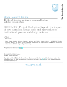 Open Research Online OULDI-JISC Project Evaluation Report: the