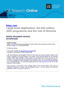 Large-scale digitisation: the £22 million JISC programme and the