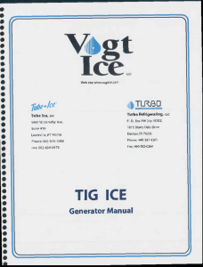 Tig Ice Generator Manual