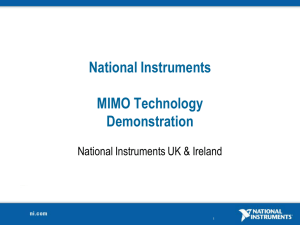 National Instruments MIMO Technology Demonstration