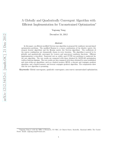 A Globally and Quadratically Convergent Algorithm with Efficient