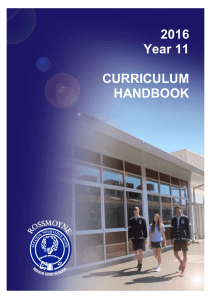 2016 Year 11 Curriculum Handbook (Vs2)