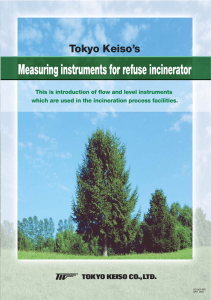 Measuring instruments for refuse incinerator