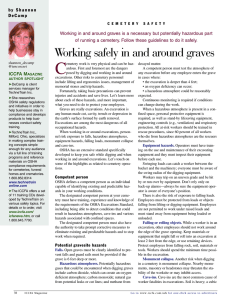 Working safely in and around graves