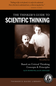 scientific thinking - Foundation for Critical Thinking