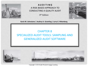 Chapter 8 Specialized Audit Tools: Sampling and Generalized Audit