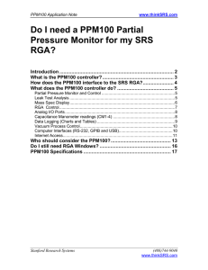 Do I need a PPM100 Partial Pressure Monitor for my SRS RGA?