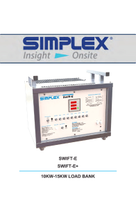 Simplex Swift-e Load Bank Operator`s Manual