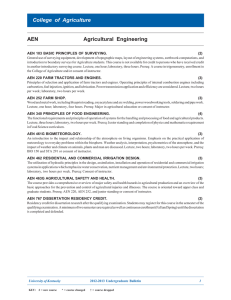 AEN Agricultural Engineering