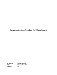 Surge protection of outdoor CAT5 equipment