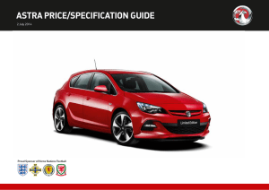 ASTRA PRICE/SPECIFICATION GUIDE