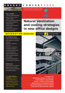 Natural Ventilation and cooling strategies in new office designs