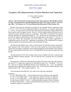 Measurements of Some Resistors and Capacitors