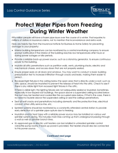 Protect Water Pipes from Freezing