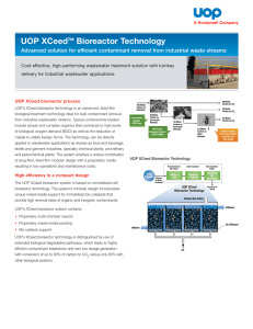 UOP XCeed Bioreactor Technology datasheet