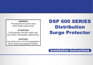 DSP 600 SERIES Distribution Surge Protector
