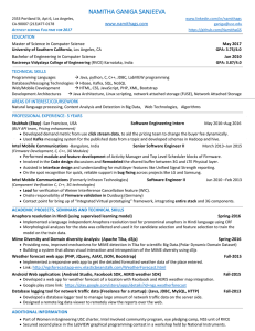Resume/CV - Usc - University of Southern California