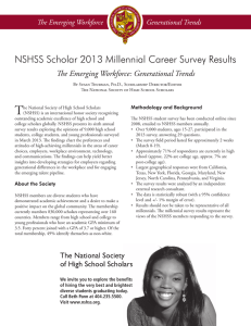 Millennial Career Survey - The National Society of High School