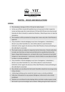 hostel – rules and regulations