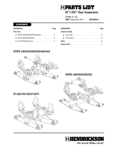 Sp-168 RevD RT/RTE Rear Suspension Parts List