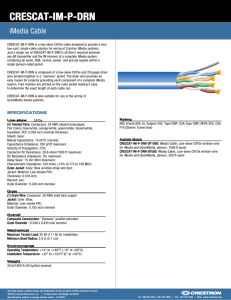 Spec Sheet: CRESCAT-IM-P-DRN - iMedia Cable