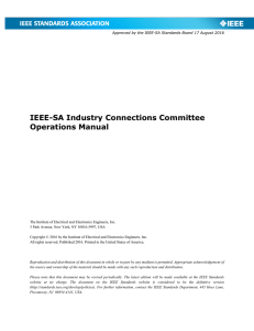 Industry Connections Committee Operations Manual