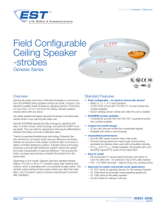 Data Sheet 85001-0556 -- Genesis Ceiling Speaker