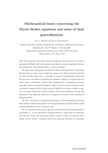 Mathematical issues concerning the Navier