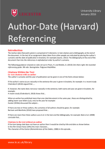 Author-Date (Harvard) Referencing