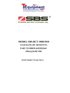 model-sbs-bct-3000/3010 load bank