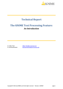 Technical Report: The KNIME Text Processing Feature: An