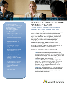 THE BUSINESS READY ENHANCEMENT PLAN FOR MICROSOFT